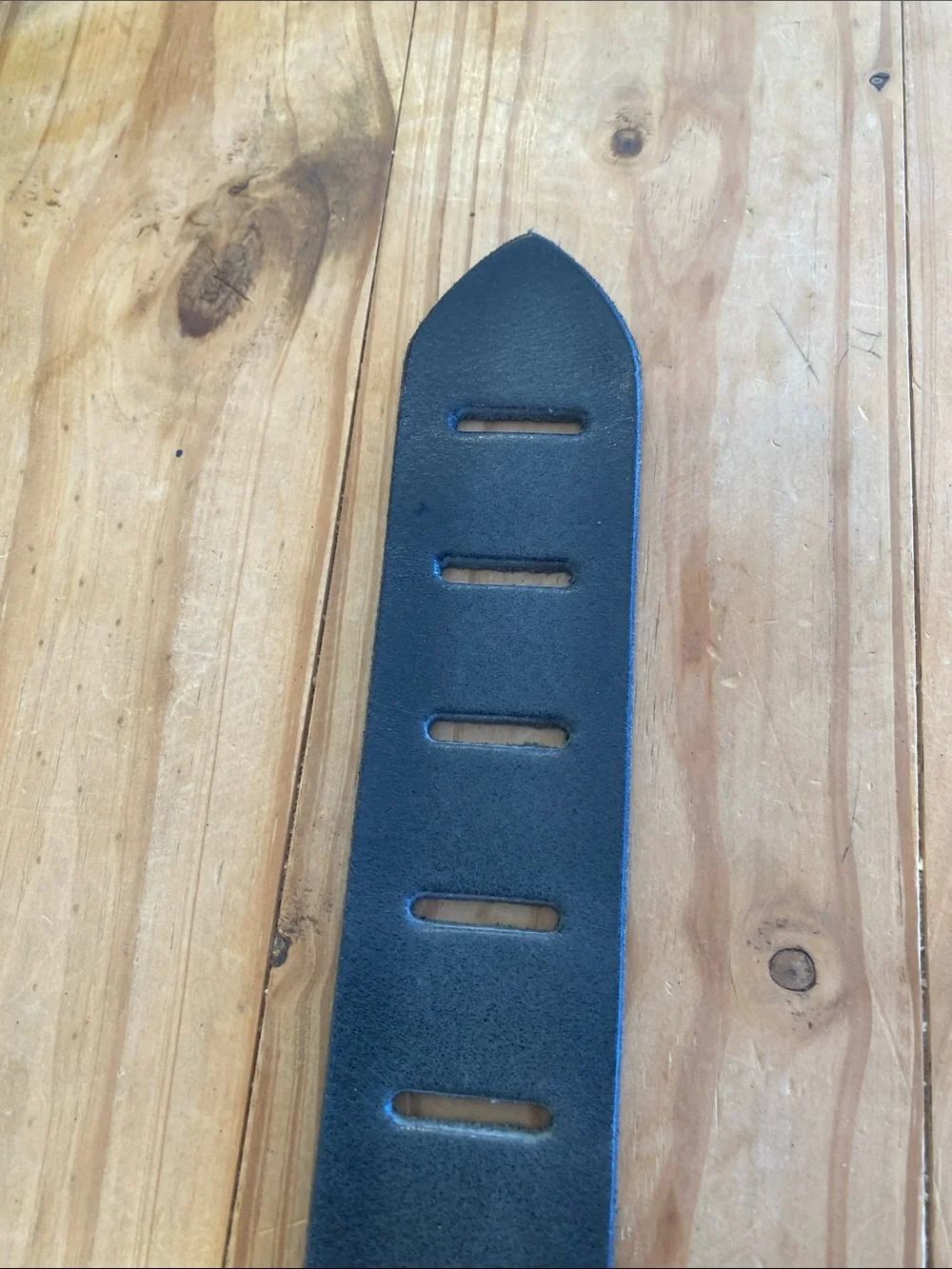 We The Free Black Leather Belt with Aged Brass Buckle